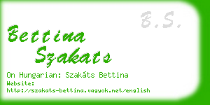 bettina szakats business card